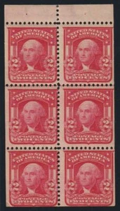 MALACK 319n F-VF OG H, booklet pane, Nice! c1440 - Picture 1 of 1