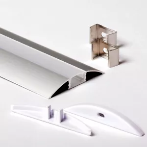 5309 PROFILO TANGENTE ALLUMINIO 1M PER STRISCE STRIP LED BARRA RIGIDA 1MT - Foto 1 di 6