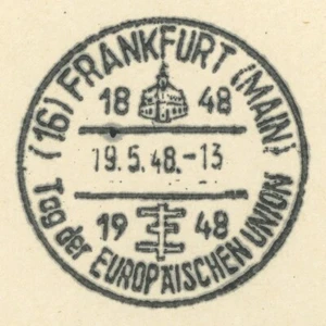 Germany Frankfurt Europatag 1948 European Union Day Special Postmark Cover - Picture 1 of 2