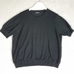 J. Crew Short Sleeve Sweater Women's 2X Black Crewneck Office Career Silk Blend - Picture 1 of 9