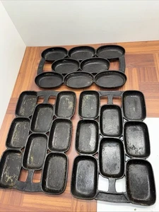 Sartén para pasteles de galletas con gemas de hierro fundido vintage #5 antigua Wagner Ware Sidney. - Imagen 1 de 6
