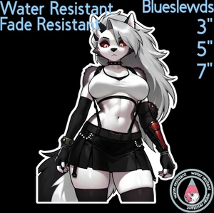 Hellava Boss Hellhound Loona 3" / 5" / 7" Lewd Anime Laptop Bottle Sticker - Picture 1 of 1