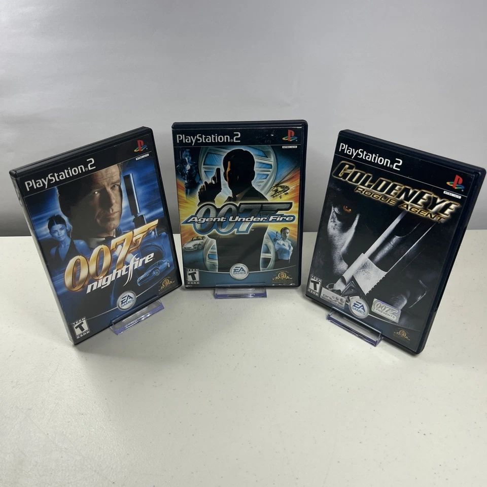 Lote de juegos James Bond 007 PS2 - Nightfire, Goldeneye, Agent Under Fire - CIB Foto 1 de 4
