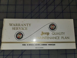 1969 1970 Jeep Warranty Maintenance Owners Manual Supplement Original - Picture 1 of 1