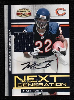 2008 Donruss Gridiron Gear Jersey Signatures /50 Matt Forte Rookie Auto RC - Image 1 of 2