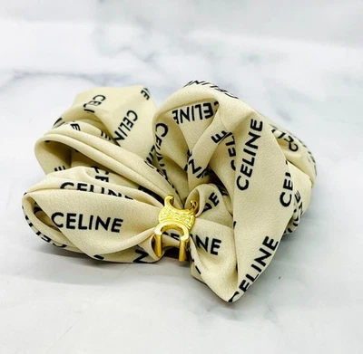 Auténtico cabello crujiente con estampado de monograma CELINE - usado / LS5488 Foto 1 de 4