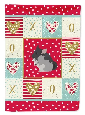 Black Velvet Chinchilla Love Garden Flag CK5420GF - Image 1 of 4
