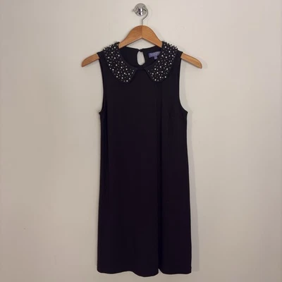 Top Vivienne Tam negro sin mangas con cuello Peter Pan adornado - Talla S Foto 1 de 4