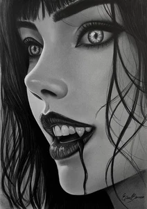 Vampirella (09"x12") Original Art by Eric Barroso - Ed Benes Studio - Picture 1 of 3