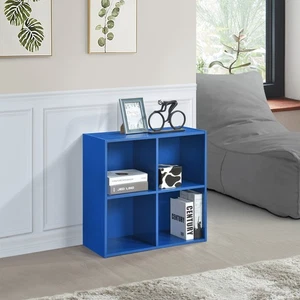 Kings Brand Furniture - 4 Cube Storage Organizer Book Shelf, Toy Storage, Blue - Picture 1 of 5
