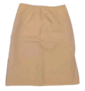 Skirt Leather Newport News Easy Style Woman's Size 8 Tan Color NWT! may25 0009 - Picture 1 of 19