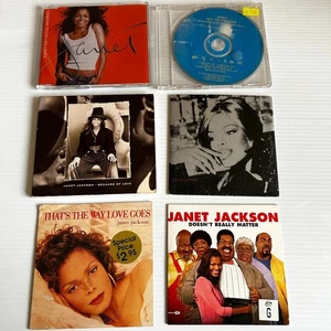 Janet Jackson CD Lot x6 Singles Maxi 90s 00s Love Goes Because of Love Got 'Til - Picture 1 of 14