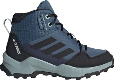 Adidas Terrex AX4R Mid RAIN.RDY Junior Botas para Caminar Azul Niños Zapatos Offroad Foto 1 de 4