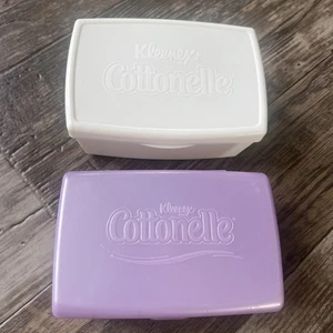 Cottonelle Fresh Flushable Wipes Dispenser, Hard Container Refillable Tubs Set 2 - Picture 1 of 4