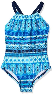 Traje de baño Kanu Surf Big Mahina Halter Beach Sport 1 pieza para niñas, azul, 12 Foto 1 de 4
