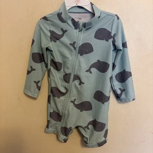 Simply Joys By Carter’s Baby Boy’s 18 Months Whales Swimsuit  - Picture 1 of 6