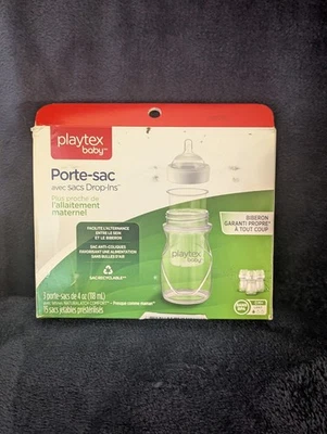 3 Playtex Nurser Porte Sac Drop Ins Baby Bottles (3)4oz Bottle w/ Drop ins - Image 1 of 4