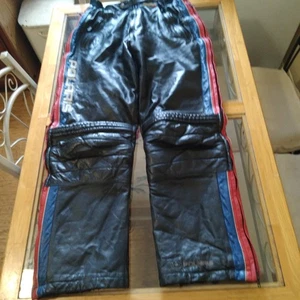 Pantalon de motoneige isotherme cuir homme Polaris vintage taille L-31" Lx30,5" couture noir - Photo 1/24
