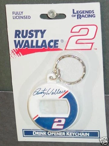 NASCAR - Rusty Wallace Drink Opener Keychain, New Cover
