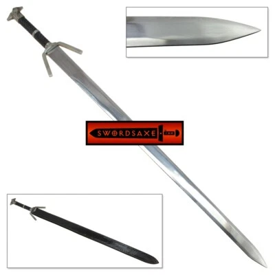 The Witcher Wild Hunt Geralt of Rivia Aerondight Silver Two-Handed Sword Sheath - Image 1 of 3