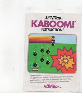 Kaboom Atari 2600 MANUAL ONLY Authentic NO TRACKING - Picture 1 of 1