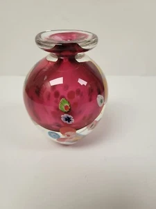 Vintage Murano Millefiori Glass Bud Vase - Picture 1 of 8