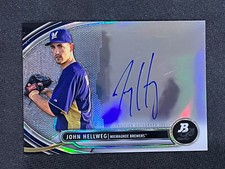 2013 Bowman Platinum Auto #BPAP-JH John Hellweg Milwaukee Brewers