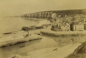 Frankreich Normandie Saint Valery en Caux Panorama Klippen altes Foto Neurdein - Bild 1 von 3
