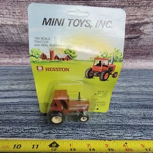 Vtg Mini Toys 1/64 scale Hesston 130-90 DT die-cast/plastic 4wd tractor brown - Picture 1 of 10