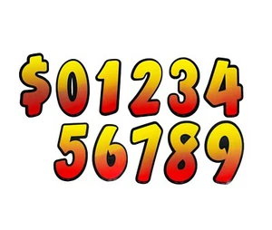 Suministros de concesionario de automóviles números de precios, calcomanías de números de vinilo, precios de parabrisas - Imagen 1 de 34
