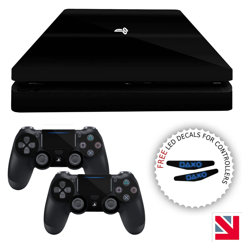 Adesivo vinile decalcomania pelle PIANO NERO LUCIDO PS4 SLIM - Immagine 1 di 1