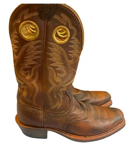 Ariat Heritage Roughstock 34824 Brown Leather Cowboy Western Boots Mens 8D - Picture 1 of 9