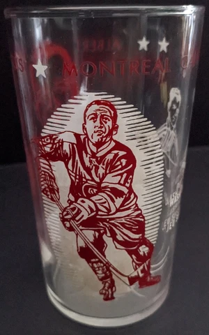 1960-61 Albert Langlois York Peanut Butter Glass NHL Montreal Canadiens VTG Cover