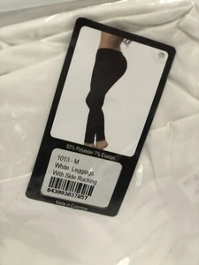 White Leggings Size Medium Style 1013 - Picture 1 of 2