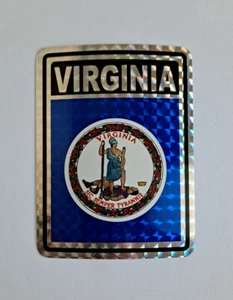 Calcomanía reflectante bandera de Virginia 3""x4"" pulgadas - Imagen 1 de 1