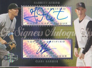 Clint Barnes & Garrett Atkins 2005 Topps Co-Signers dual autograph auto card - Picture 1 of 2