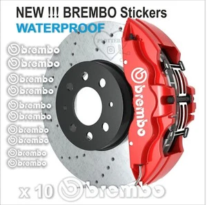 BREMBO Brake Caliper Decal Stickers x 10 High Quality White/Black/ Red - Zdjęcie 1 z 10