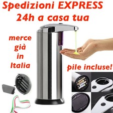 DISPENSER SAPONE E GEL AUTOMATICO 280ml EROGATORE INFRAROSSI ???????? 24h a casa TU