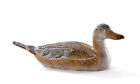 Duck Figurine 9" Long Poly Stone Brown and White Elegant Garden and Home Decor