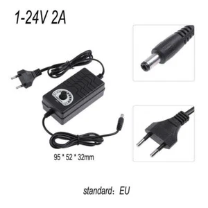 AC/DC Adapter 1-24V Einstellbar Stecker Netzteil Motordrehzahlregler EU Plug TD - Bild 1 von 9
