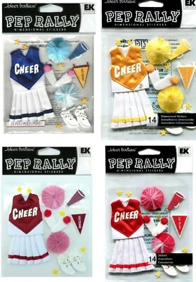 JOLEES BOUTIQUE Jolee's Boutique Pep Rally CHEERLEADING Scrapbook Dimensional Stickers U-CHOOSE