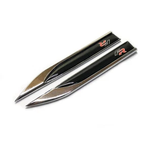 2 Piezas Negro FR Izquierdo Derecho Guardabarros Faldas Cuchillo Tipo Adhesivo Emblemas Para Leon Ibiza - Imagen 1 de 8