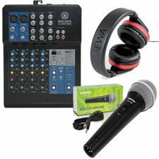 KIT PER KARAOKE MIXER CON EFFETTI VOCE + MICROFONO PROFESSIONALE + CUFFIE