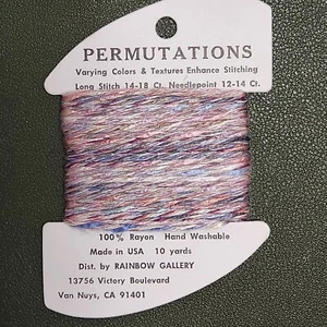 Permutations Varying Colors By Rainbow Gallery Needlepoint Long Stitch 10 Yards - Picture 1 of 17