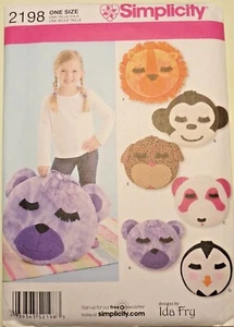 Fleece Pillows One Size Sewing Pattern Simplicity 2198 NIP - Picture 1 of 2