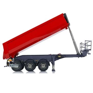 3-Axle Hydraulic Dump Trailer W/support leg for 1/14 Radio Control Tractor Truck - Picture 1 of 12