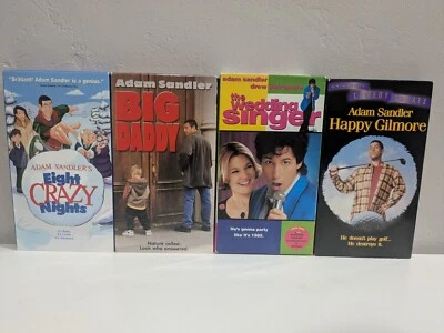 Adam Sandler VHS Lot-Big Daddy, Happy Gilmore, Wedding Singer, 8 Crazy Nights Foto 1 de 3