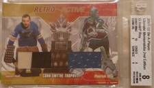 Patrick Roy/Glenn Hall 2001-02 BAP Ultimate Memorabilia Retro Active Jersey /25