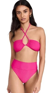 Beach Riot Women's Abby Bikini Top, Bright Fuchsia, Pink, L - Picture 1 of 3
