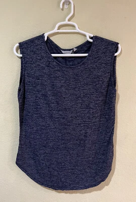 Athleta Tank Tunic Top Cami Blue Gray Sz LT Tall Athletic Stretch Sleeveless B6 - Image 1 of 4